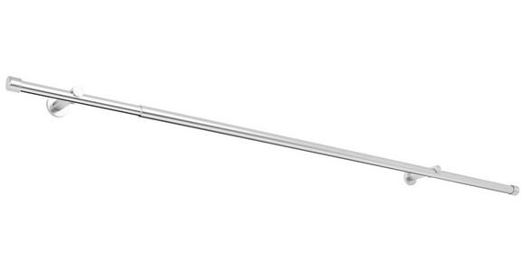 VORHANGSCHIENE - Grau Hochglanz, Basics, Metall (210/11,5/4,7cm) - Homeware