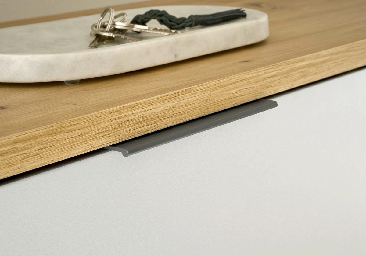 BYRÅ 85/105/38 cm  - vit/mörkgrå, Design, trämaterial/plast (85/105/38cm) - MID.YOU