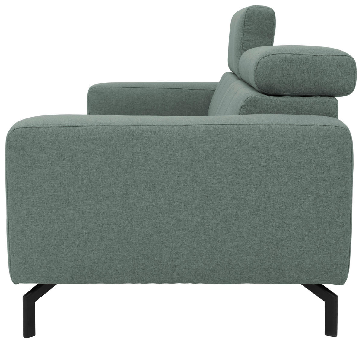 3-SITZER-SOFA in Webstoff Hellblau  - Schwarz/Hellblau, Design, Textil/Metall (238/79/104cm) - MID.YOU