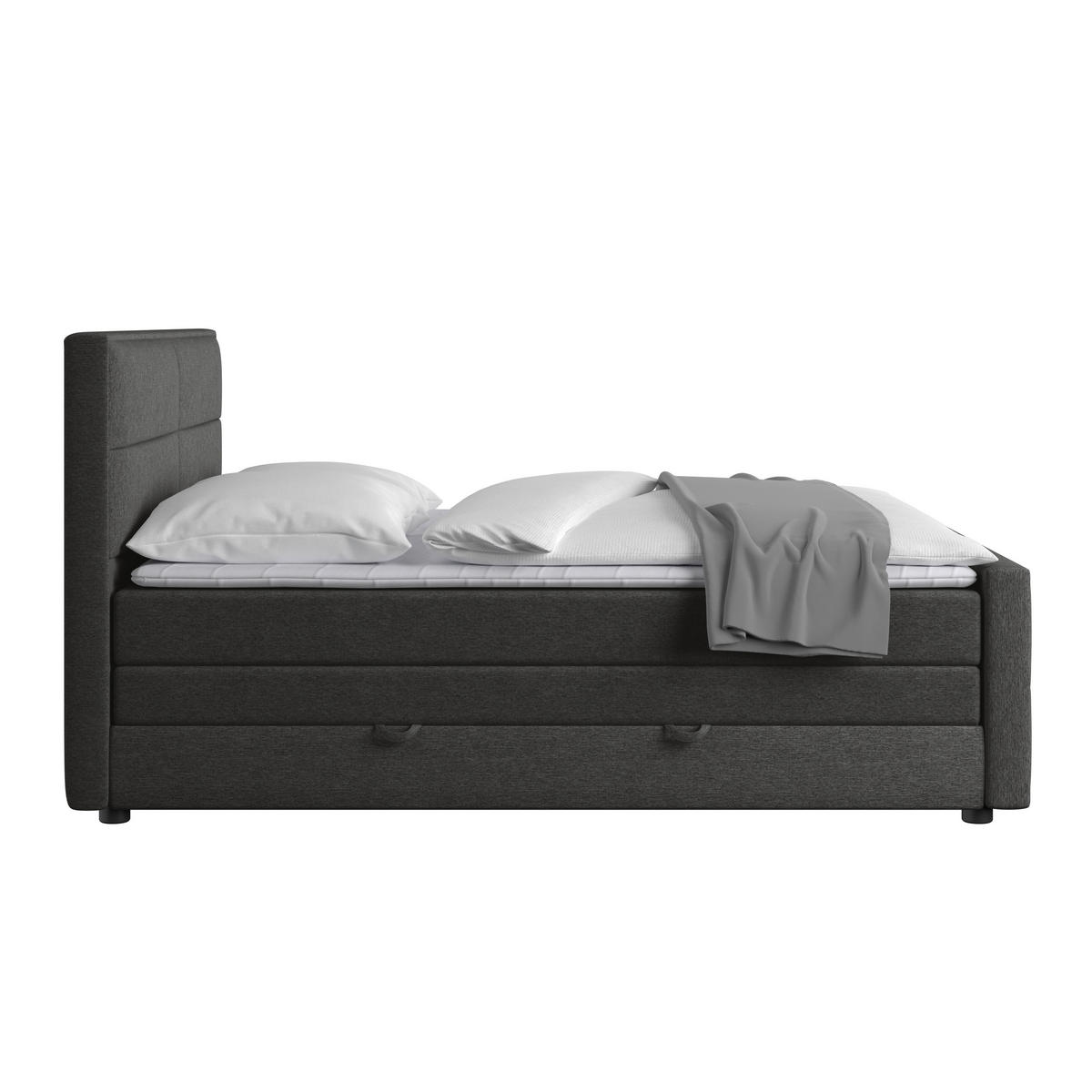 BOXSPRINGBETT 180/200 cm  in Anthrazit  - Anthrazit, Modern, Holz/Kunststoff (180/200cm) - MID.YOU