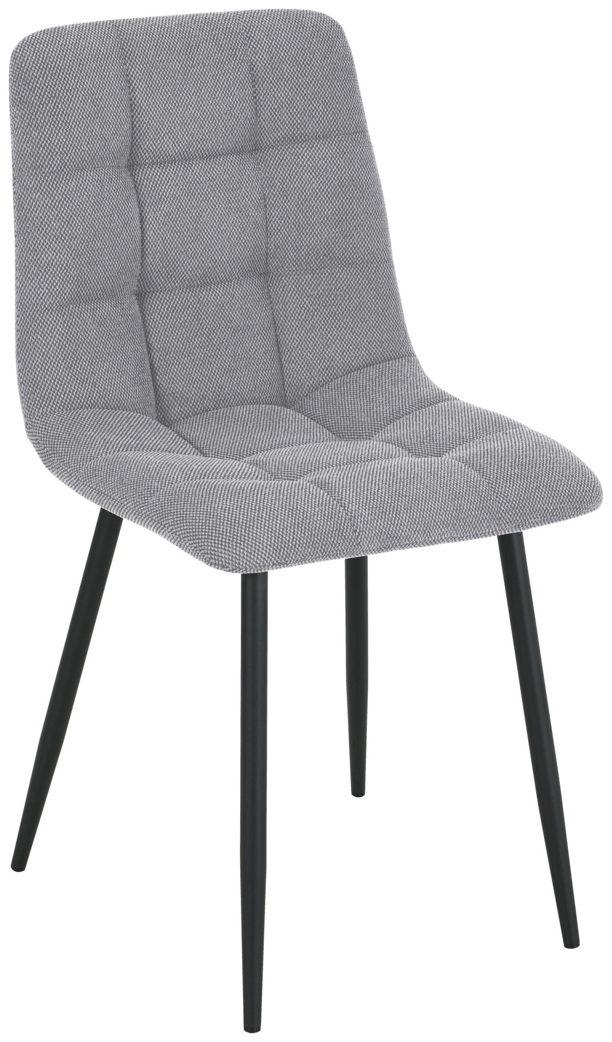 STOL S ŠTIRIMI NOGAMI, les, kovina, tekstil siva  - siva/črna, Konvencionalno, kovina/tekstil (45/88/55cm) - P & B