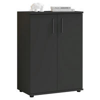 Kommode Basel  in 60/84/35 cm  - Anthrazit/Schwarz, Design, Holzwerkstoff/Kunststoff (60/84/35cm) - Livetastic