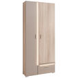GARDEROBENSCHRANK  in 78/194/38 cm  - Chromfarben/Eichefarben, Design, Holzwerkstoff/Kunststoff (78/194/38cm) - Voleo