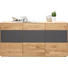 KOMODA SIDEBOARD, dub, antracitová, barvy dubu - barvy dubu/antracitová, Design, dřevo/sklo (177/89/42cm) - Valnatura KOMODA SIDEBOARD, dub, antracitová, barvy dubu - barvy dubu/antracitová, Design, dřevo/sklo (177/89/42cm) - Valnatura