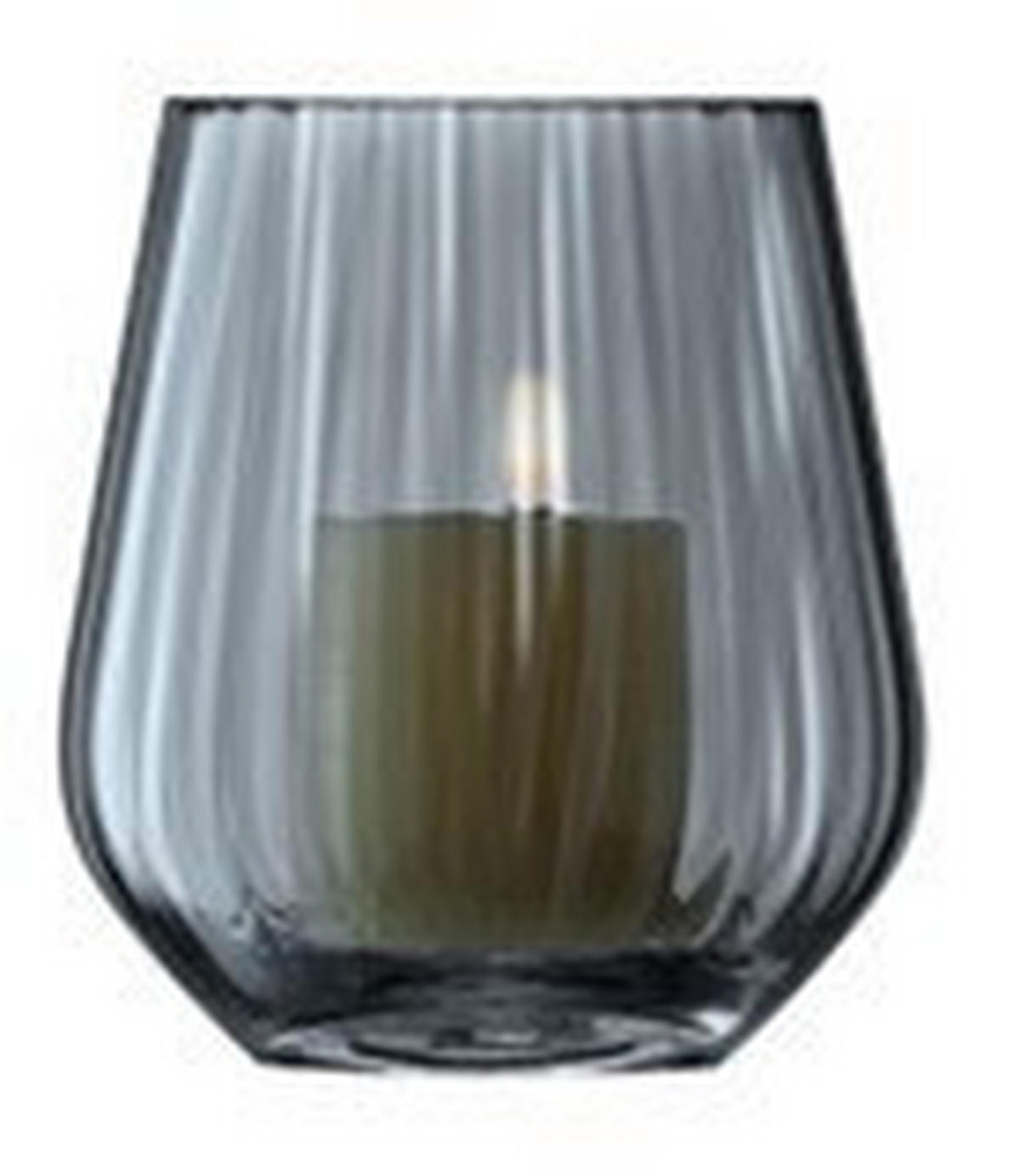 VASE 16 cm  - Graublau, Basics, Glas (14,5/14,5/16cm)