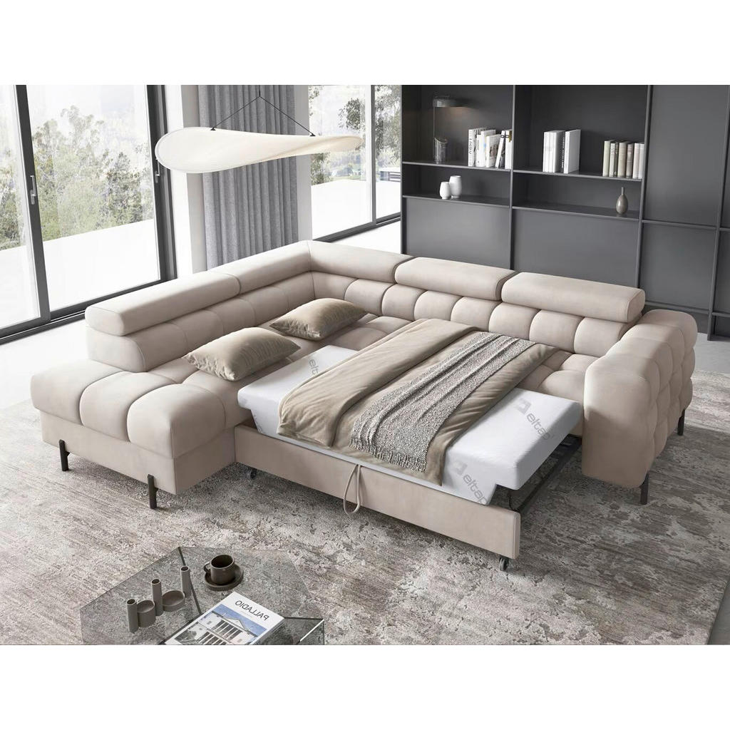 Thumbnail - Mid.you Ecksofa, Beige, Textil, 5-Sitzer, L-Form, 276x200 cm, Made in EU, Oeko-Tex® Standard 100, Wohnzimmer, Sofas & Co...