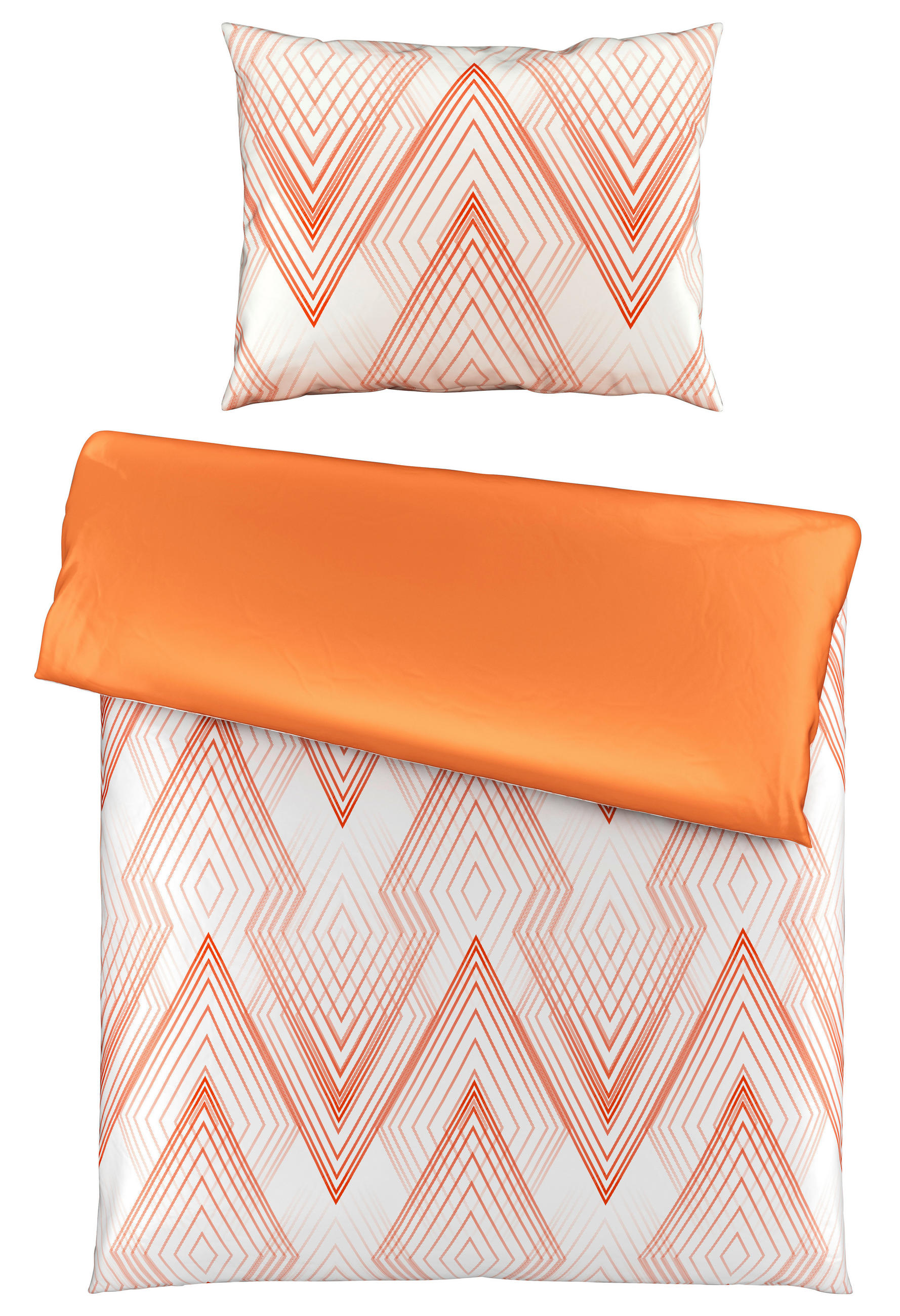 OBOJSTRANNÁ POSTEĽNÁ BIELIZEŇ, satén, terakotová, 140/200 cm - terakotová, Design, textil (140/200cm) - Novel