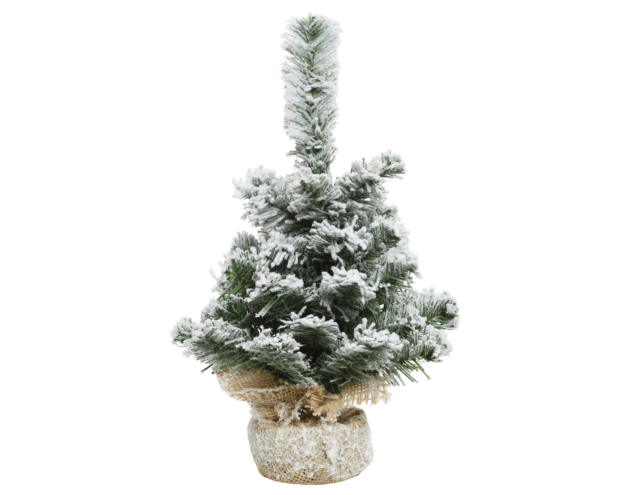 NOVOGODIŠNJA JELKA - zelena/bela, Osnovno, tekstil/plastika (25/35cm) - X-Mas