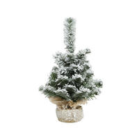 NOVOGODIŠNJA JELKA - zelena/bela, Osnovno, tekstil/plastika (25/35cm) - X-Mas