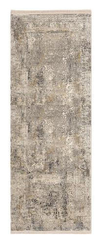 Dieter Knoll Läufer Avignon Grau, Hellgrau, Dunkelgrau 80x250 cm