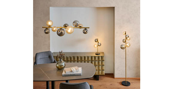LED-HÄNGELEUCHTE 86,6/36/120 cm  - Goldfarben/Bernsteinfarben, LIFESTYLE, Glas/Metall (86,6/36/120cm) - Dieter Knoll