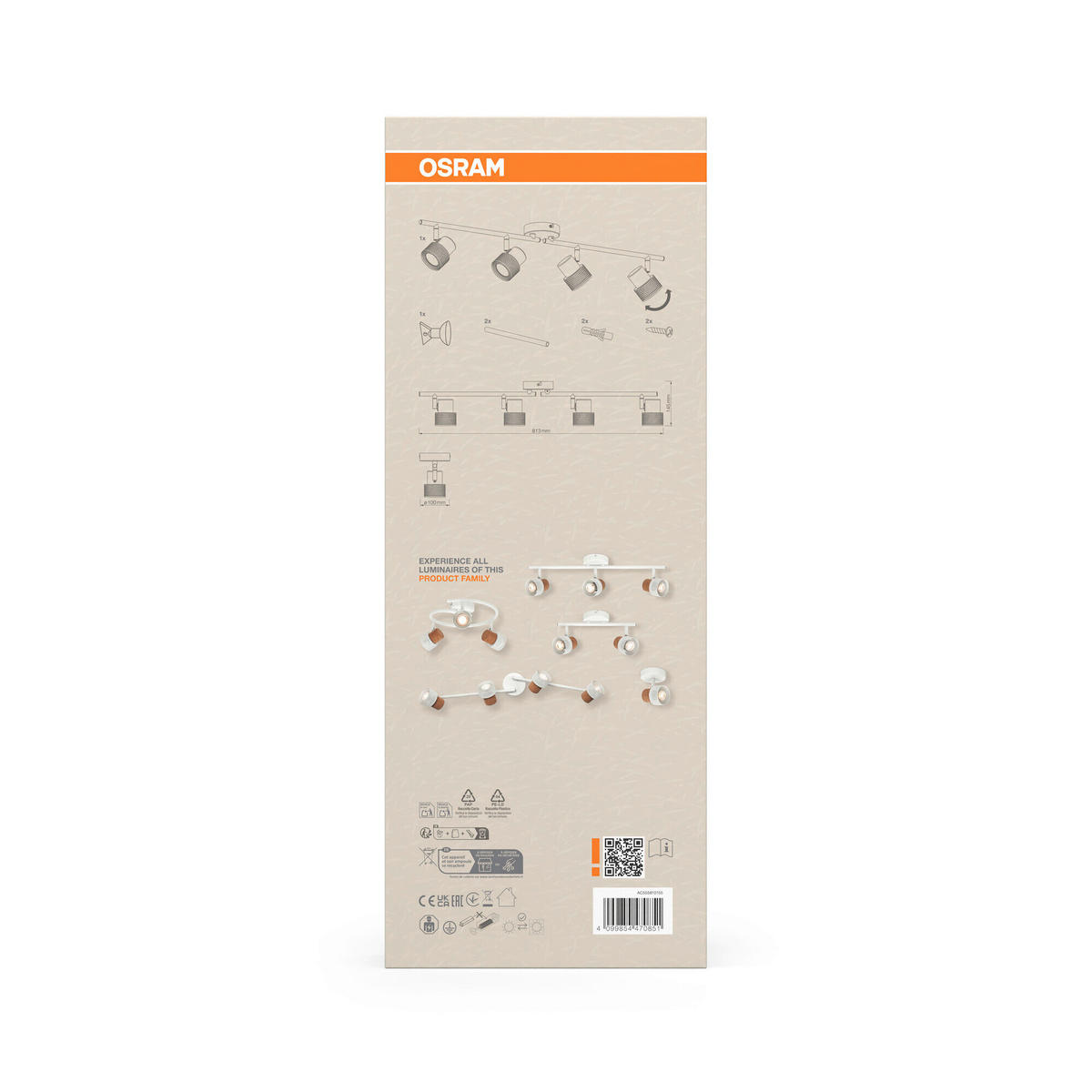 LED-STRAHLER 81,3/10/14,5 cm   - Weiß, Basics, Holz/Metall (81,3/10/14,5cm) - Osram