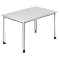 SCHREIBTISCH 120/80/68-76 cm  in Grau, Silberfarben  - Silberfarben/Grau, KONVENTIONELL, Holzwerkstoff/Metall (120/80/68-76cm) - Venda