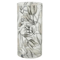 VÁZA, sklo, 25 cm - černá/průhledné, Basics, sklo (12/12/25cm)