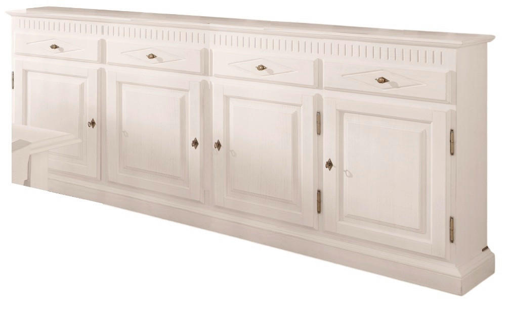 SIDEBOARD  in 220/101/48 cm  - Weiß/Bronzefarben, LIFESTYLE, Holz/Metall (220/101/48cm) - Livetastic