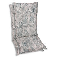 SESSELAUFLAGENSET Blätter  - Beige/Grau, Basics, Textil (50/7/108cm)