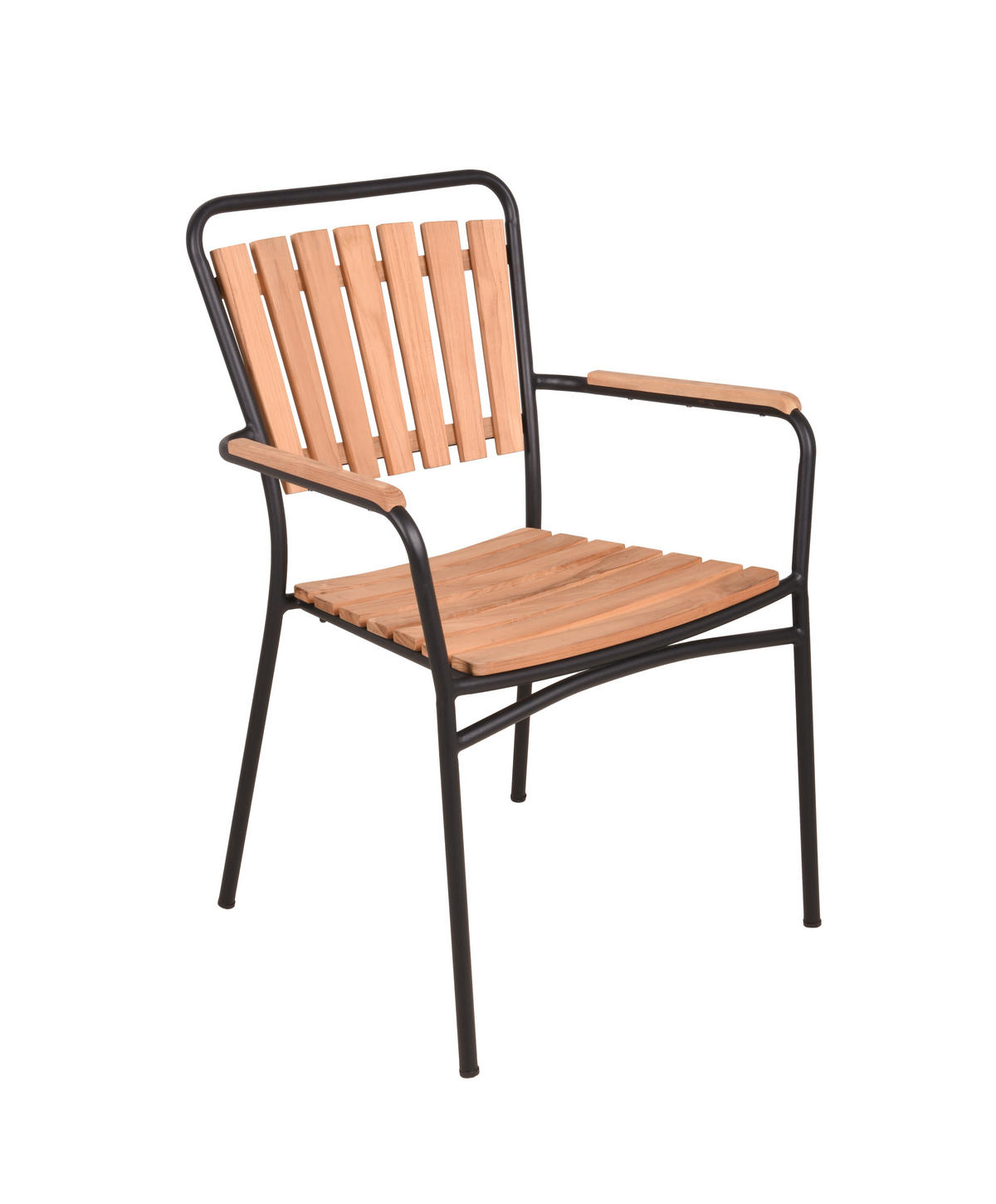 STAPELSTUHL in Holz, Metall Braun, Schwarz  - Schwarz/Braun, Basics, Holz/Metall (60/91/63cm) - Gardenson