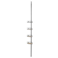 DUSCHREGAL 31/65-275/20 cm  - Schwarz/Naturfarben, Basics, Metall (31/65-275/20cm) - Wenko
