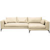 ECKSOFA in Flachgewebe Creme  313/172 cm  - Creme/Schwarz, Design, Textil/Metall (313/172cm) - Livetastic