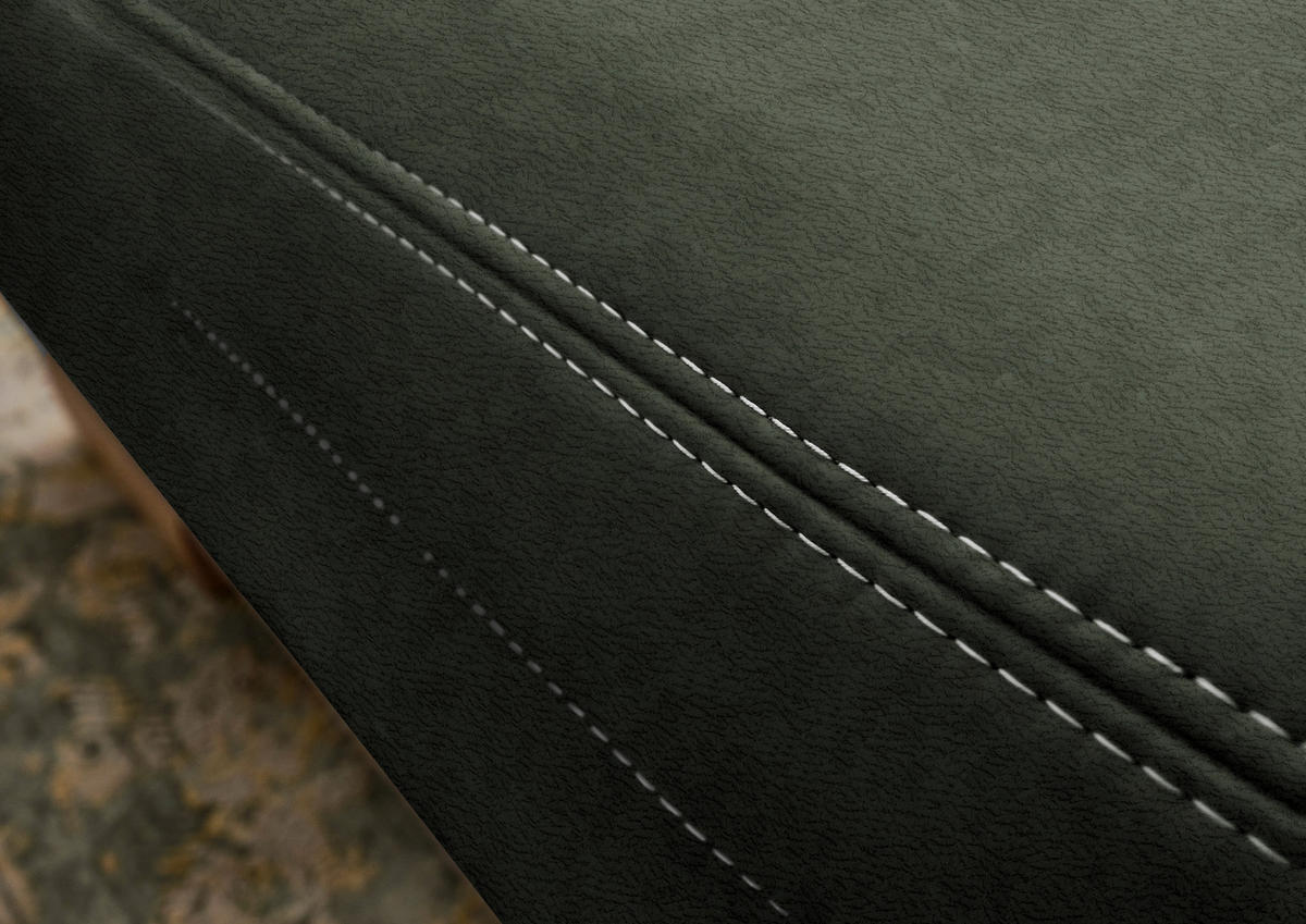 WOHNLANDSCHAFT in Mikrofaser Grün  - Wildeiche/Beige, Konventionell, Holz/Textil (185/343/243cm) - Voleo