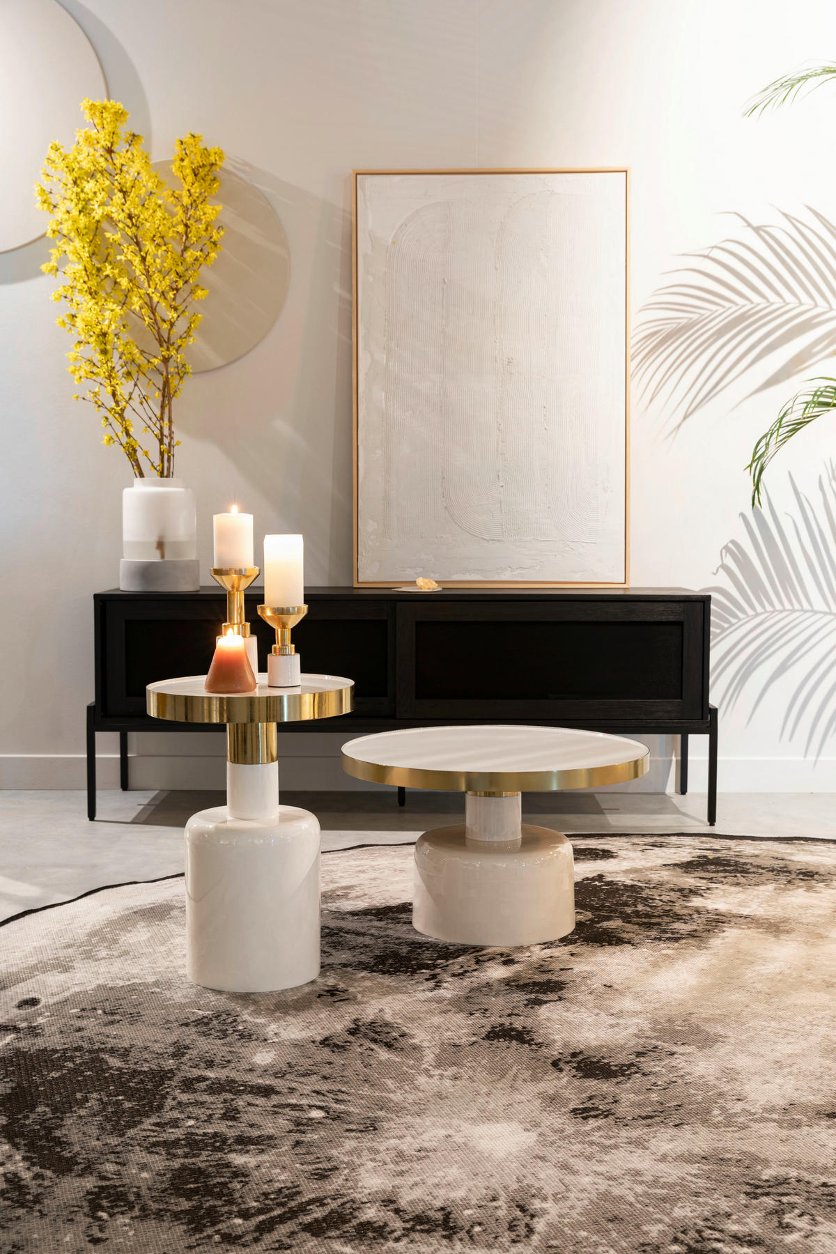 KERZENHALTER - Goldfarben/Weiß, Basics, Metall (9/20cm) - Zuiver