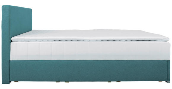 BOXBETT 140/200 cm  in Petrol  - Chromfarben/Petrol, KONVENTIONELL, Kunststoff/Textil (140/200cm) - Carryhome