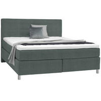 BOXSPRINGBETT 160/200 cm  in Grün  - Chromfarben/Grün, Konventionell, Kunststoff/Textil (160/200cm) - Voleo