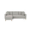 ECKSOFA Hellgrau Flachgewebe  - Hellgrau, Design, Holz/Textil (257/159cm) - MID.YOU