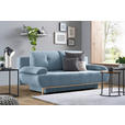 SCHLAFSOFA in Feincord Blau  - Blau/Naturfarben, MODERN, Holz/Textil (200/71/95cm) - Novel