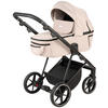 KINDERWAGENSET  - Taupe/Schwarz, Basics, Textil/Metall (57,5/116/101cm) - Jimmylee