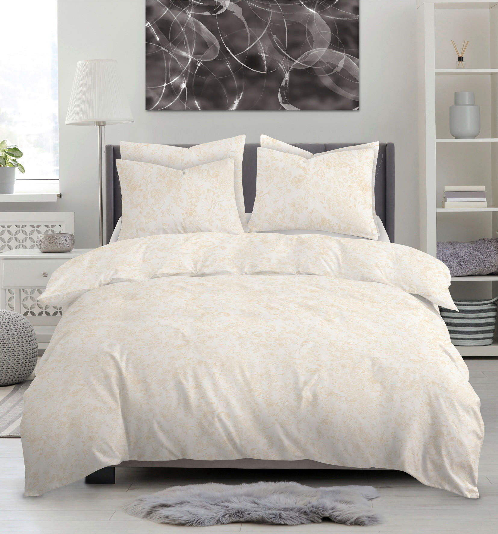 BETTWÄSCHESET Satin 160/210 cm  65 cm/100 cm  - Champagner, Basics, Textil (160/210cm) - Dieter Knoll