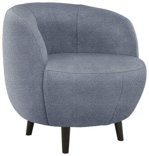 SESSEL in Webstoff Blau  - Blau/Schwarz, Design, Holz/Textil (72/72/76cm) - LOOKS by W.Joop
