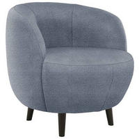 SESSEL Webstoff Blau    - Blau/Schwarz, Design, Holz/Textil (72/72/76cm) - LOOKS by W.Joop