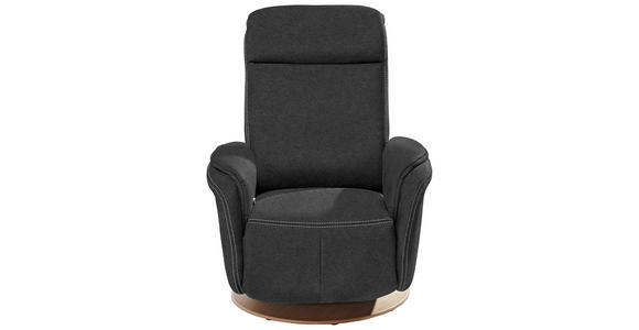 RELAXSESSEL in Textil Dunkelgrau - Eichefarben/Dunkelgrau, LIFESTYLE, Textil (80/106/88cm) - Voleo
