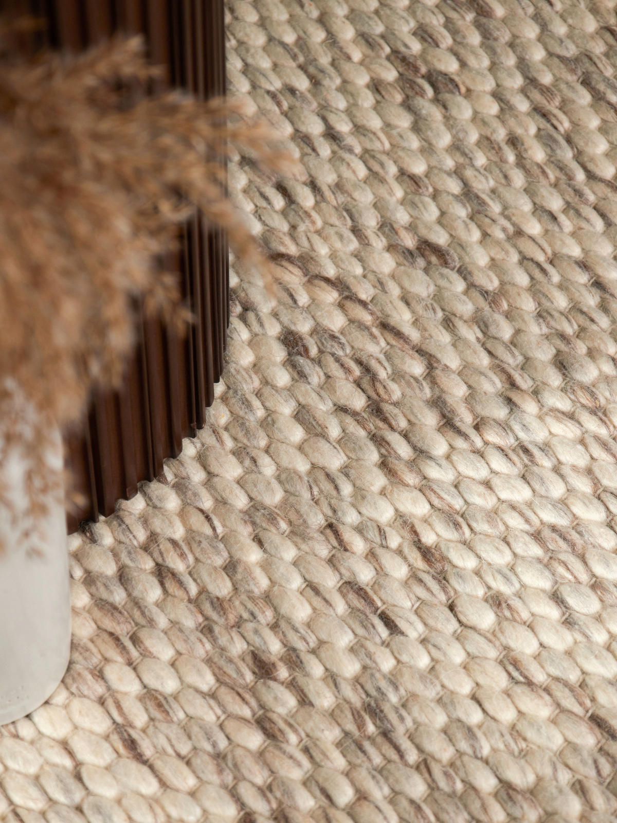 WOLLTEPPICH 160 cm Lyon Braun, Creme rund  - Creme/Braun, Basics, Textil (160cm) - Elle Decoration