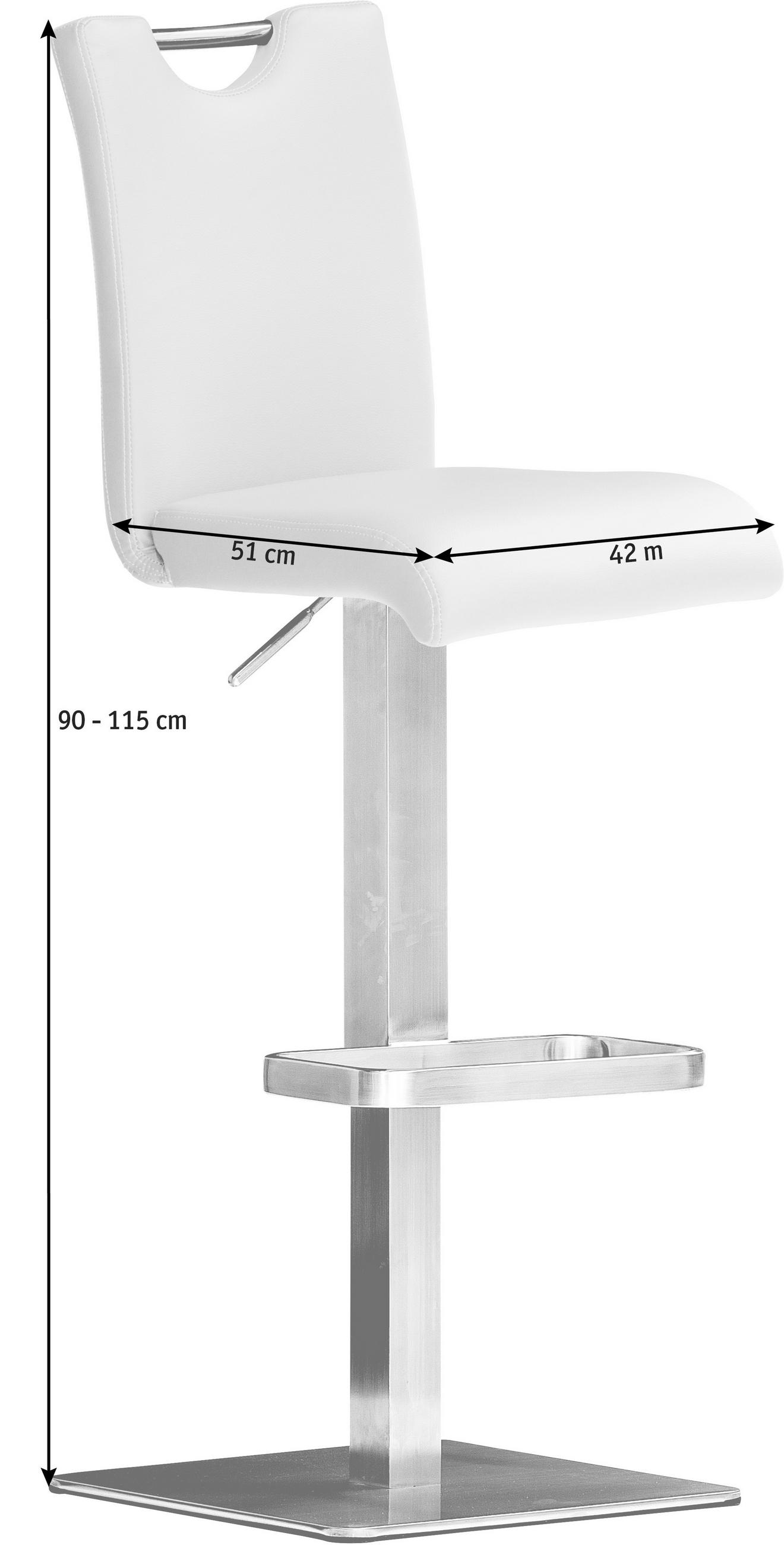 BARPALL i vit, stålfärgad  - stålfärgad/vit, Design, metall/textil (42/90-115/50cm) - Livetastic