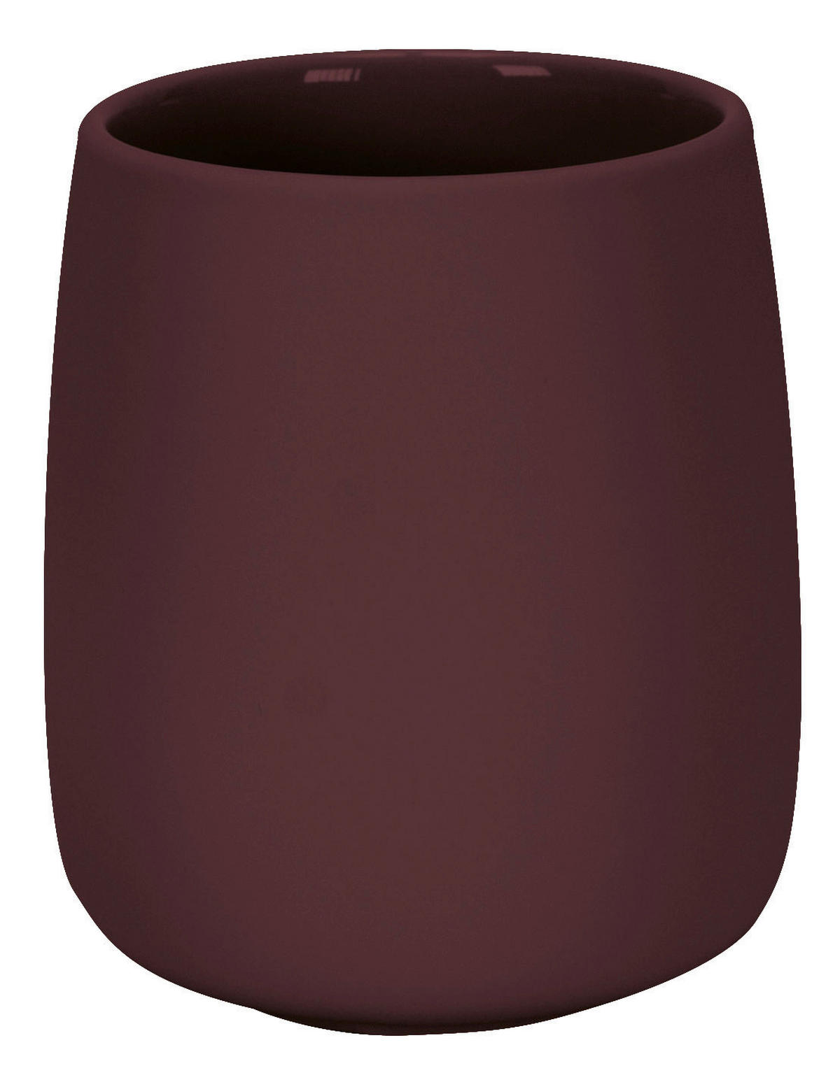 ZAHNPUTZBECHER Kunststoff, Stein  - Bordeaux, Basics, Kunststoff/Stein (8,6/10cm) - Kleine Wolke