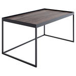 COUCHTISCH in Holz, Metall 100/60/49 cm  - Eiche dunkel/Eichefarben, MODERN, Holz/Metall (100/60/49cm) - Novel