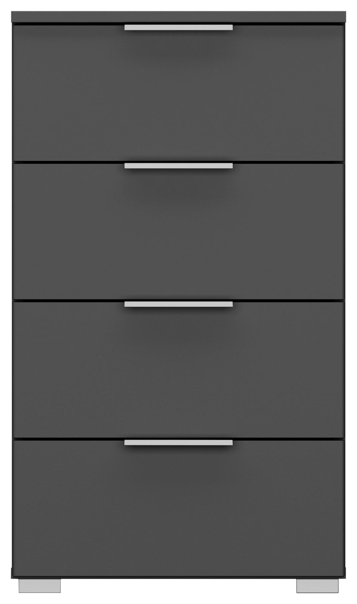 NACHTKÄSTCHEN 40/81/42 cm  in Grau  - Alufarben/Grau, MODERN, Holzwerkstoff (40/81/42cm) - Rauch Möbel