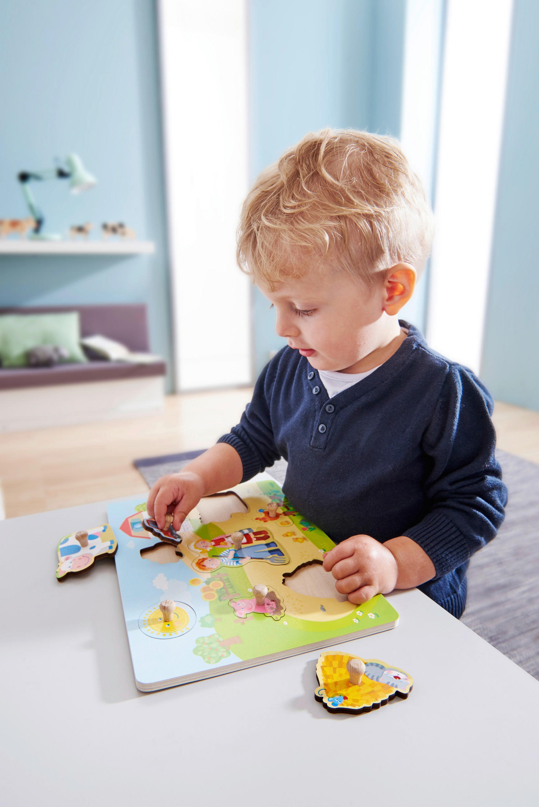 GREIFPUZZLE - Multicolor, Basics, Holz (30/21cm) - Haba