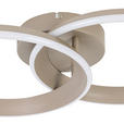 LED-DECKENLEUCHTE Velora 53,5/33/9,3 cm  - Sandfarben, Design, Kunststoff/Metall (53,5/33/9,3cm) - Dieter Knoll