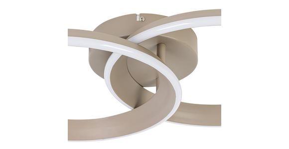 LED-DECKENLEUCHTE Velora 53,5/33/9,3 cm  - Sandfarben, Design, Kunststoff/Metall (53,5/33/9,3cm) - Dieter Knoll
