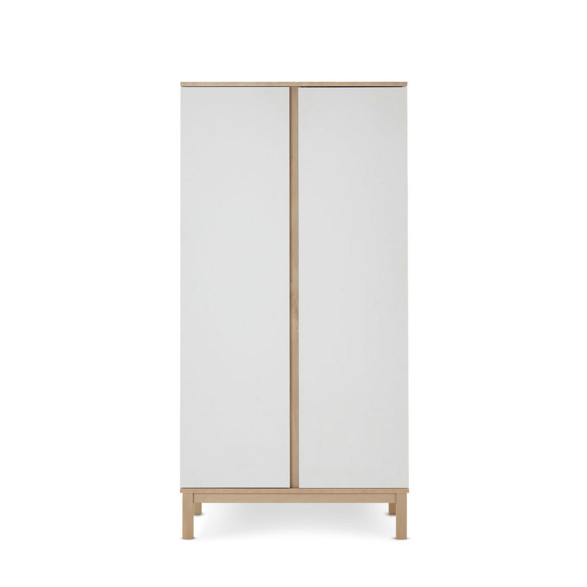 BABYKLEIDERSCHRANK Astrid Weiß, Eschefarben  - Eschefarben/Weiß, Basics, Holz/Holzwerkstoff (90/180/50cm) - FAKTUM