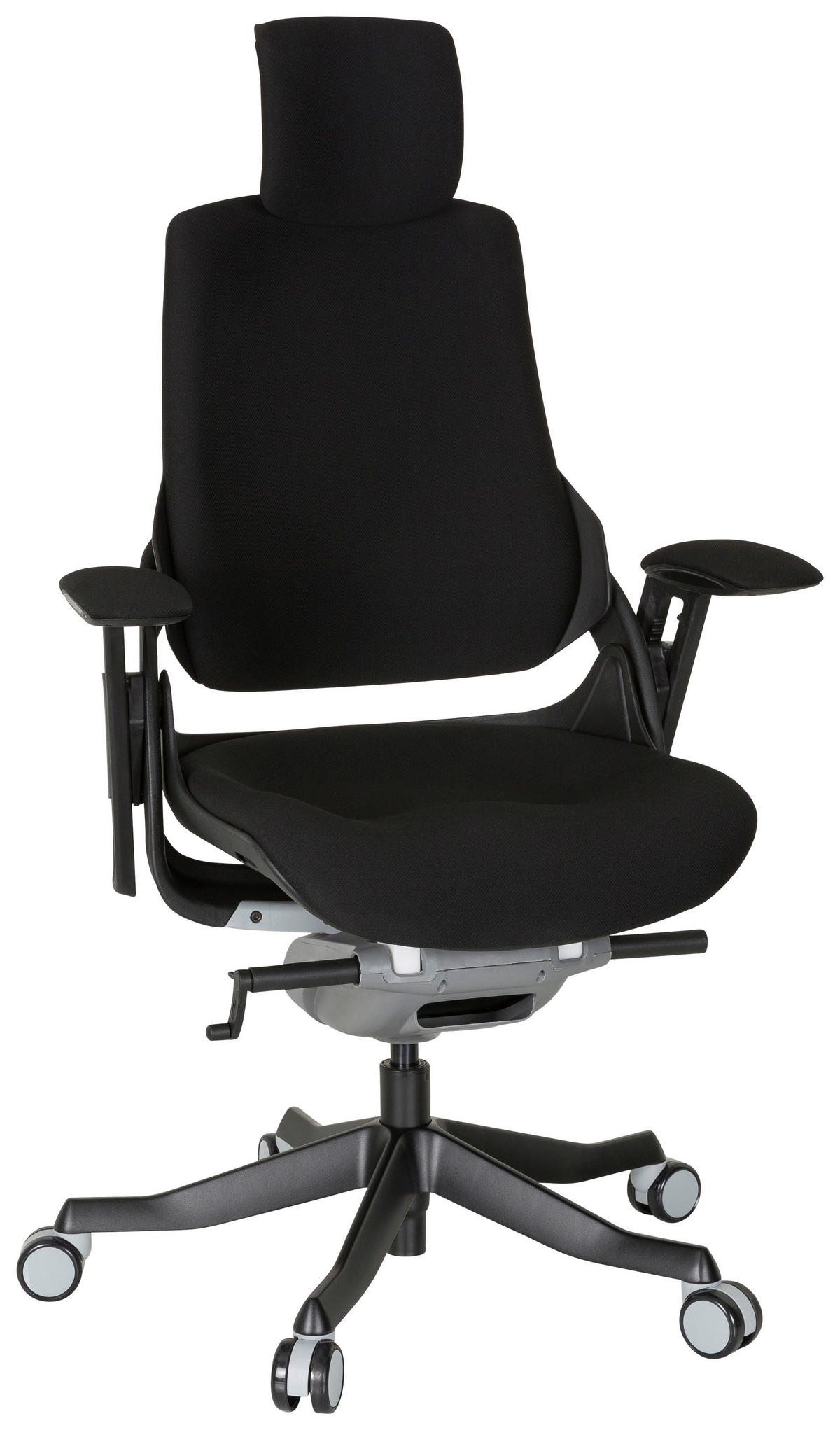 DREHSTUHL  in Flachgewebe Schwarz  - Schwarz, MODERN, Kunststoff/Textil (67/116/54cm) - MID.YOU