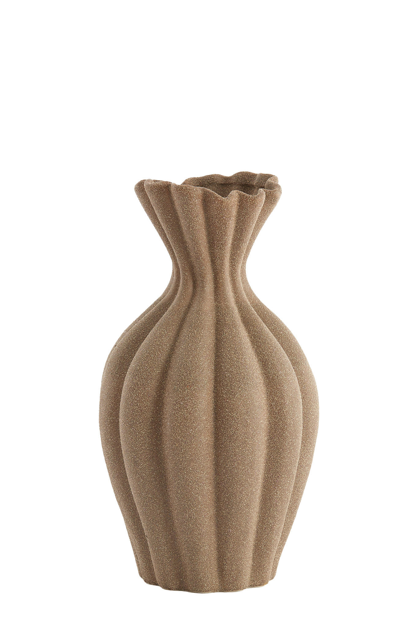 DEKOVASE  - Braun, Basics, Keramik (21,5/21,5/44,5cm) - Light & Living