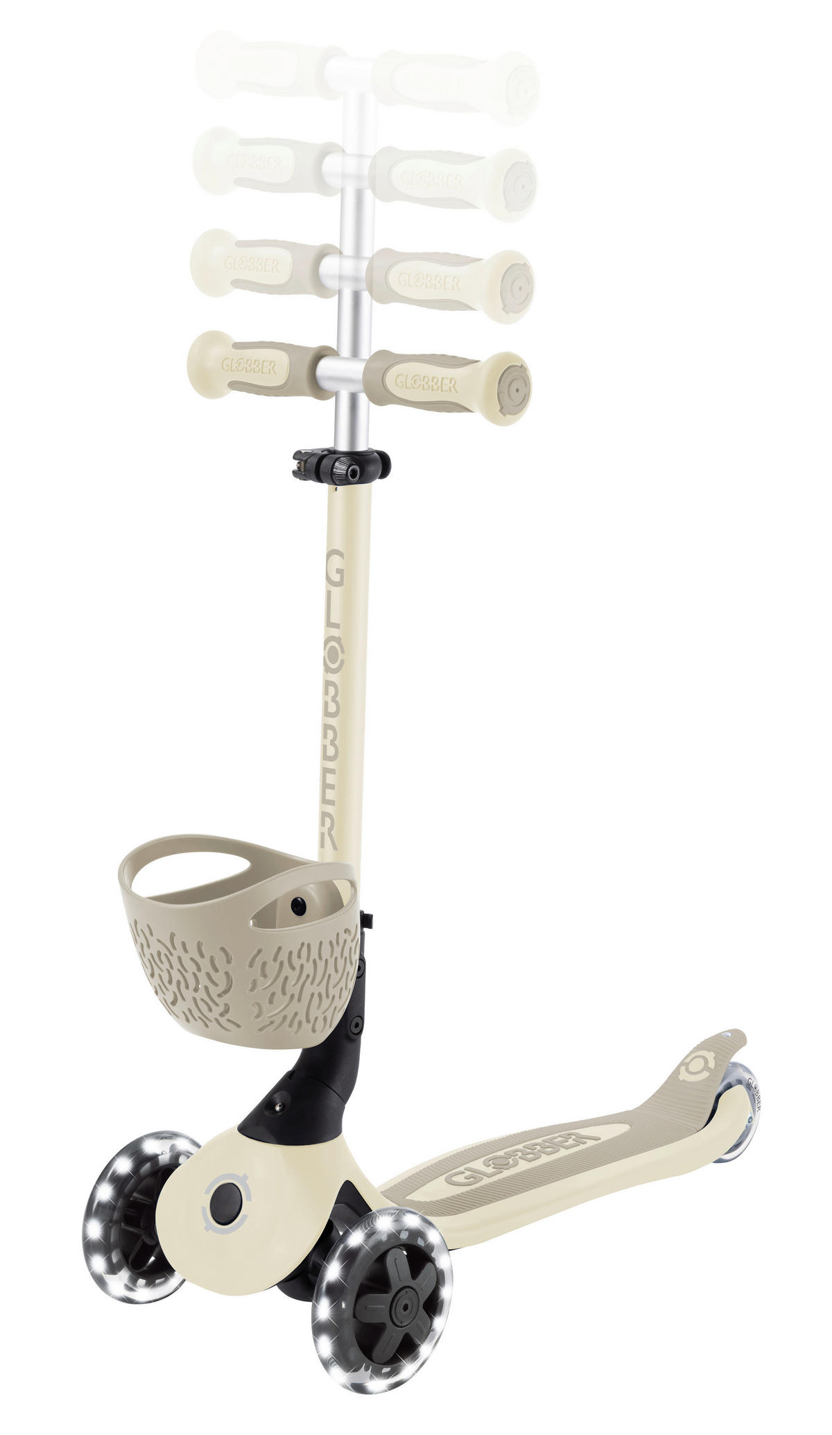 DREIRAD GO-UP BABY 360 LIGHTS  - Taupe, Basics, Kunststoff (75/29.5/102.5cm) - GLOBBER
