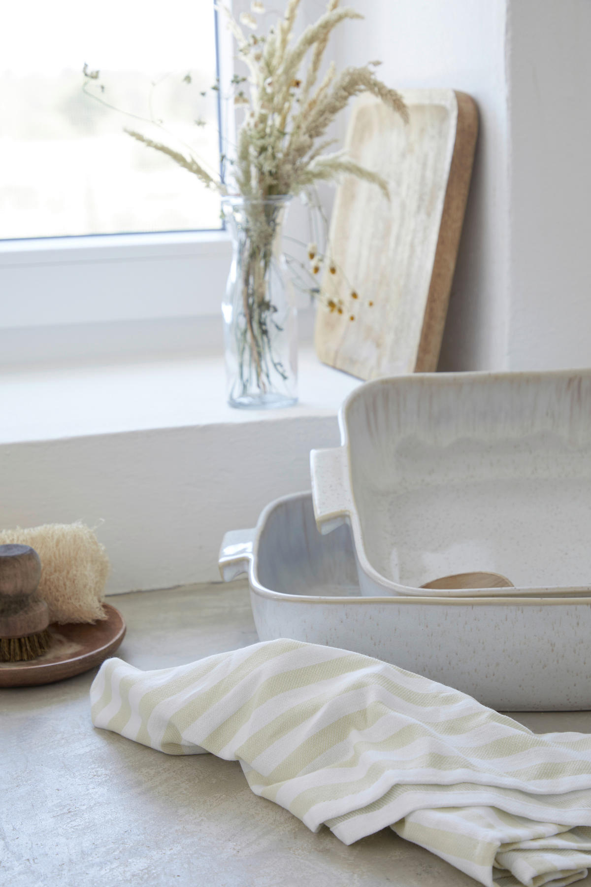 AUFLAUFFORM Keramik Feinsteinzeug  - Creme, Basics, Keramik (33/27/8,8cm) - Costa Nova