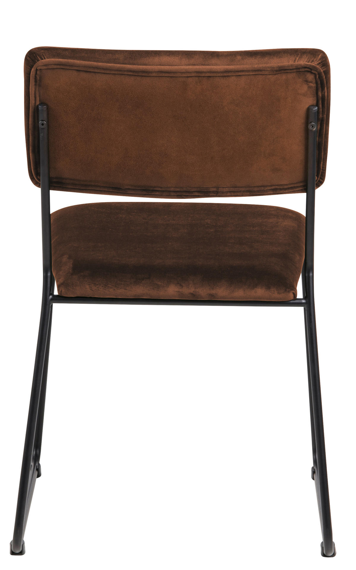 STUHL - Schwarz/Braun, KONVENTIONELL, Textil/Metall (50/80/53,5cm) - Carryhome