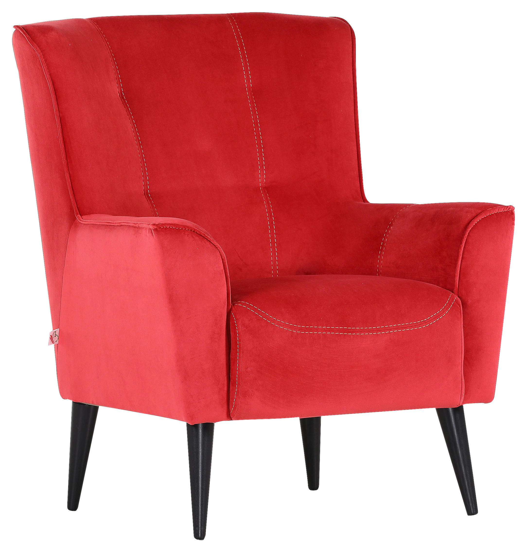 Sessel in Textil Rot