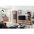 WOHNWAND  in Anthrazit, Eichefarben  285/208/50 cm  - Eichefarben/Anthrazit, KONVENTIONELL, Glas/Holzwerkstoff (285/208/50cm) - Cantus